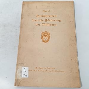 Bild des Verkufers fr (Rerum Ecclesiae.) Rundschreiben ber die Frderung der Missionen. (28. Febr.1926 .) lat,-dt. zum Verkauf von Antiquariat Bookfarm
