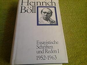 Bild des Verkäufers für Essayistische Schriften und Reden I. 1952 - 1963 zum Verkauf von Antiquariat Jochen Mohr -Books and Mohr-