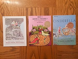Seller image for Children's Caldecott Medal or Honor Six (6) Book Trade Paperback Lot, including: Cinderella; May I Bring a Friend?; A Mother Goose Rhyme - Three Jovial Huntsmen; The Egg Tree; The Big Snow, and; Alphabatics for sale by Clarkean Books