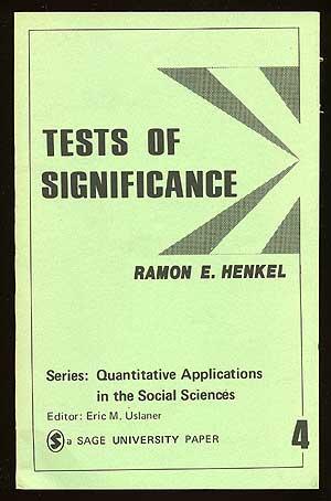 Imagen del vendedor de Tests of Significance a la venta por Between the Covers-Rare Books, Inc. ABAA