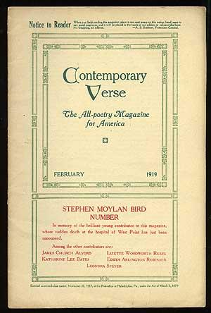 Seller image for Contemporary Verse: February 1919 for sale by Between the Covers-Rare Books, Inc. ABAA