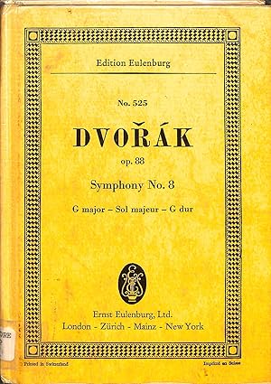 Bild des Verkufers fr Symphony No. 8 in G Major Op. 88 zum Verkauf von WeBuyBooks