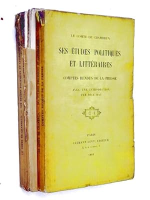 Seller image for Le Comte de Chambrun, ses tudes politiques et littraires, comptes rendus de la presse et son supplment for sale by Librairie Douin