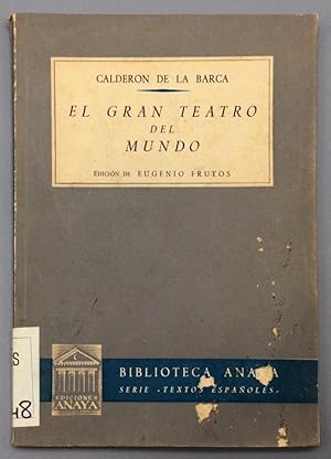Imagen del vendedor de El gran teatro del mundo (auto sacramental) a la venta por Els llibres de la Vallrovira