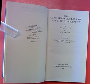 Bild des Verkufers fr The Cambridge History of English Literature - VOLUME IX - From Steele and Addison to Pope and Swift zum Verkauf von biblion2