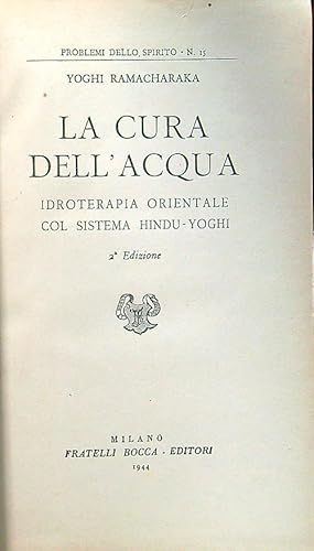 Imagen del vendedor de La cura dell'acqua a la venta por Librodifaccia