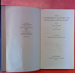 Bild des Verkufers fr The Cambridge History of English Literature - VOLUME II - The End of the Middle Ages zum Verkauf von biblion2