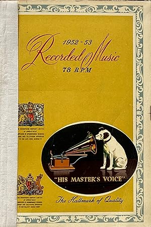 Seller image for 1952-53 Recorded Music 78 R.P.M. for sale by Acanthophyllum Books