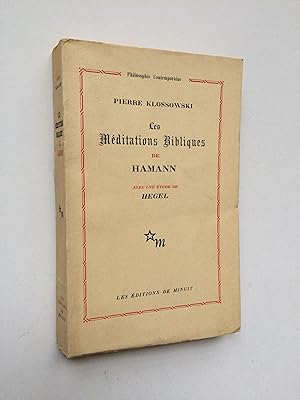 Les Méditations Bibliques de Hamann [ Numéroté 1/100 Vélin ]