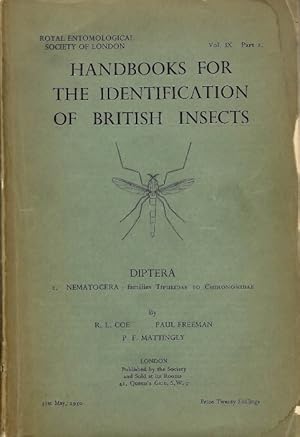 Imagen del vendedor de Diptera 2. Nematocera: families Tipulidae to Chironomidae (Handbooks for the Identification of British Insects 9/2 a la venta por PEMBERLEY NATURAL HISTORY BOOKS BA, ABA