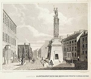 Imagen del vendedor de BALTIMORE, Maryland, Battle Monument view ca. 1850 a la venta por ANTIQUARIAT.WIEN Fine Books & Prints