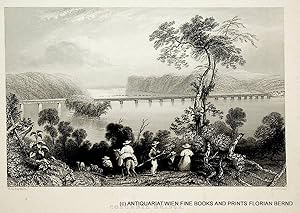 COLUMBIA Pennsylvania, United States, Columbia Bridge - ColumbiaWrightsville Bridge ca. 1838