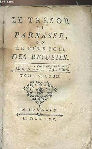 Bild des Verkufers fr Le trsor du Parnasse, ou le plus joli des recueils - Tome second seul zum Verkauf von Le-Livre