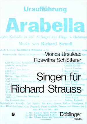 Bild des Verkufers fr Ursuleac, V: Singen fr Richard Strauss zum Verkauf von moluna