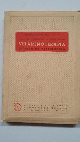 Imagen del vendedor de VITAMINOTERAPIA EN CLNICA VETERINARIA. J.D. Esteban Fernandez y J. Sculi Brillas. 1958. TDK452 a la venta por TraperaDeKlaus