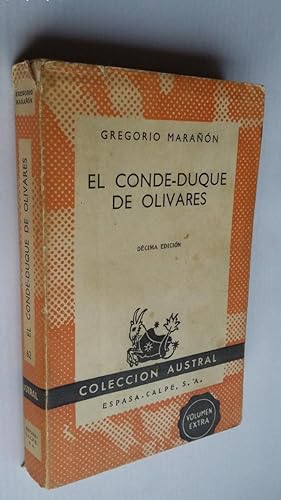 Imagen del vendedor de EL CONDE DUQUE DE OLIVARES. GREGORIO MARAN. COLECCION AUSTRAL N 62. TDK505 a la venta por TraperaDeKlaus