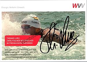 Original Autogramm Thomas Lurz Weltmeister Schwimmen /// Autogramm Autograph signiert signed signee