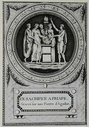 Seller image for Gravure tire de "Monumens du culte secret des dames romaines" (1790) : Un sacrifice  Priape for sale by Abraxas-libris