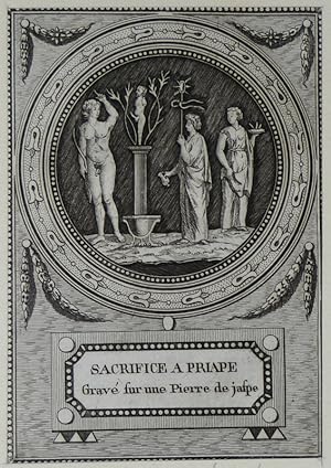 Seller image for Gravure tire de "Monumens du culte secret des dames romaines" (1790) : Sacrifice  Priape for sale by Abraxas-libris