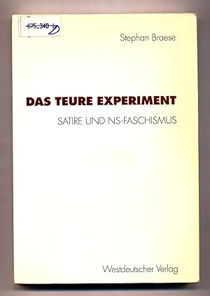 Immagine del venditore per Das teure Experiment Satire und NS-Faschismus venduto da avelibro OHG