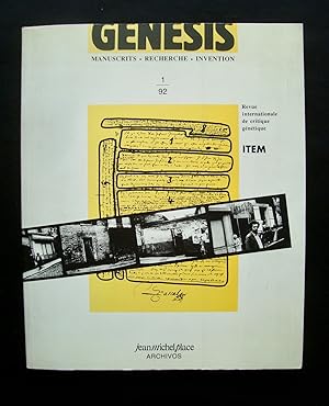 Imagen del vendedor de Genesis - Manuscrits, recherches, inventions : N1 - a la venta por Le Livre  Venir