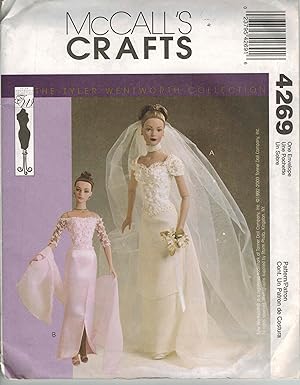 Imagen del vendedor de McCall's Crafts Doll Pattern No. 4269 - Tyler Wentworth Wedding Dress a la venta por ! Turtle Creek Books  !