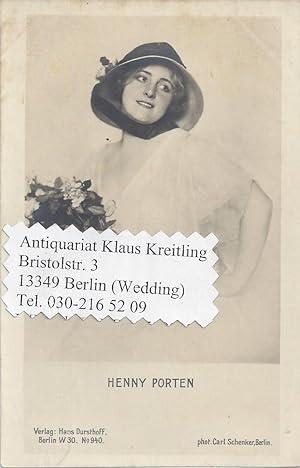 Bild des Verkufers fr Henny Porten - Deutsche Filmschauspielerin ( 1890 - 1960 ) zum Verkauf von Klaus Kreitling