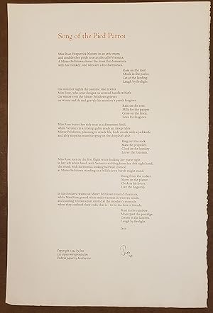 Song of the Pied Parrot (Broadside)