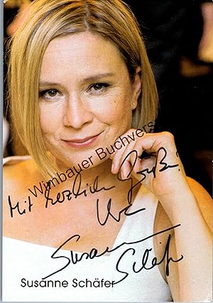 Bild des Verkufers fr Original Autogramm Susanne Schfer /// Autograph signiert signed signee zum Verkauf von Antiquariat im Kaiserviertel | Wimbauer Buchversand