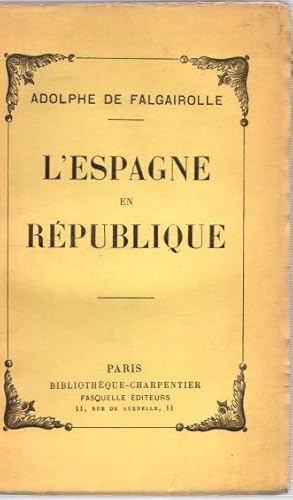 Immagine del venditore per L'espagne en republique . venduto da Librera Astarloa