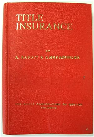 Immagine del venditore per Title Insurance venduto da PsychoBabel & Skoob Books