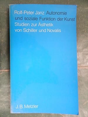 Bild des Verkufers fr Autonomie und soziale Funktion der Kunst zum Verkauf von Buchantiquariat Uwe Sticht, Einzelunter.