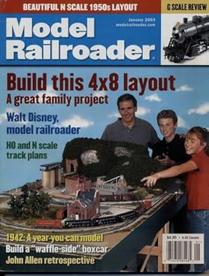 Bild des Verkufers fr Model Railroader Magazine, January 2003: Build this 4x8 layout. A great family project. zum Verkauf von Versandantiquariat  Rainer Wlfel