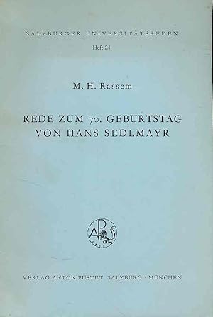 Immagine del venditore per Rede zum 70. Geburtstag von Hans Sedlmayr. Salzburger Universittsreden H. 24. venduto da Fundus-Online GbR Borkert Schwarz Zerfa