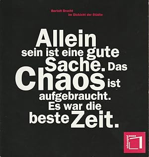 Bild des Verk�ufers f�r Programmheft Bertolt Brecht IM DICKICHT DER ST�DTE Premiere 24. Juni 1995 Grillo Theater Spielzeit 1994 / 95 zum Verkauf von Programmhefte24 Schauspiel und Musiktheater der letzten 150 Jahre