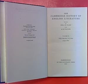 Bild des Verkufers fr The Cambridge History of English Literature - VOLUME VI - The Drama to 1642 - Part Two zum Verkauf von biblion2