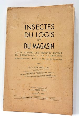 Image du vendeur pour Insectes du logis et du magasin. Lutte contre les insectes ennemis du commerant et de la mnagre. Reconnaissance - Moeurs et moyens de destruction. Dessins originaux de Yvonne Kleiss- Herzig. mis en vente par ltimo Captulo S.L.