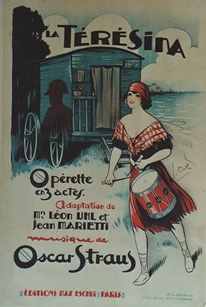 "LA TÉRÉSINA" / Affiche originale entoilée / Opérette de Léon UHL et Jean MARIETTI / Musique de O...