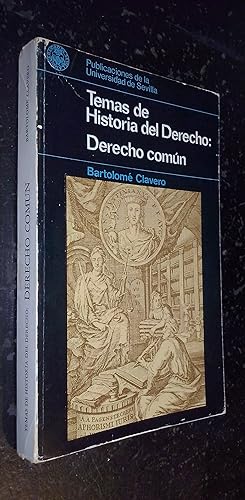 Imagen del vendedor de Temas de historia del derecho: Derecho comn a la venta por Librera La Candela