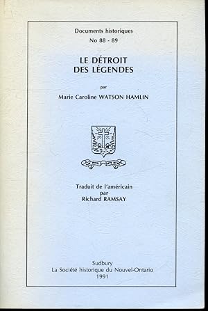 Seller image for Le dtroit des lgendes : Documents historiques No. 88 - 89 for sale by Librairie Le Nord