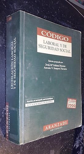 Image du vendeur pour Cdigo laboral y de seguridad social mis en vente par Librera La Candela