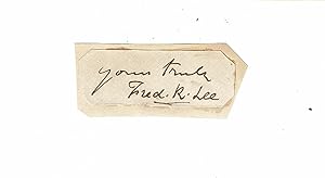 Seller image for AUTOGRAPH SENTIMENTS SIGNED by the English Artist FREDERICK RICHARD LEE. for sale by Blue Mountain Books & Manuscripts, Ltd.