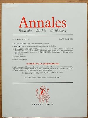 Annales numéro 2-3, 30e année de mars-juin 1975