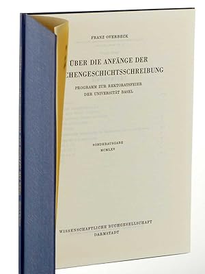 Imagen del vendedor de ber die Anfnge der Kirchengeschichtsschreibung. Programm zur Rektoratsfeier der Universitt Basel. (Nachdr. d. Ausg. Basel, 1892). a la venta por Antiquariat Lehmann-Dronke