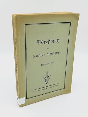 Adreßbuch der deutschen Schriftsteller. Jahrgang 1931.