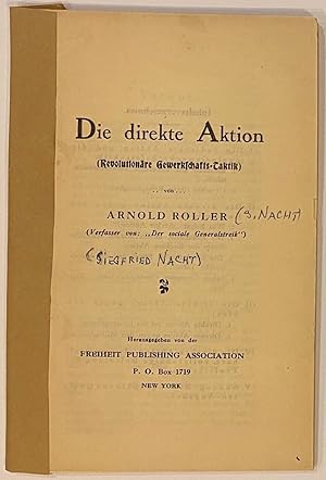 Imagen del vendedor de Die direkte Aktion (Revolutionre Gewerkschafts-Taktik) a la venta por Bolerium Books Inc.