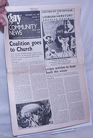 Seller image for GCN: Gay Community News; the weekly for lesbians and gay males; vol. 17, #23, December 17-23, 1989;Coalition goes to Church for sale by Bolerium Books Inc.