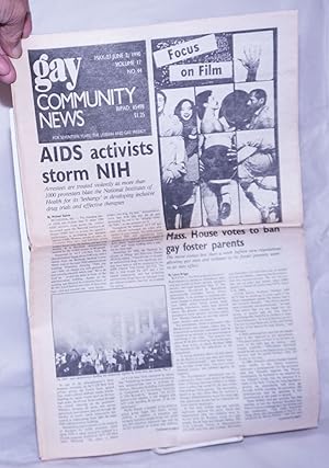 Seller image for GCN: Gay Community News; the weekly for lesbians and gay males; vol. 17, #44, May 27 - June 2, 1990; AIDS Activists storm NIH for sale by Bolerium Books Inc.