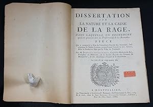 Dissertation sur la nature et la cause de la rage, dans laquelle on recherche quels en peuvent êt...