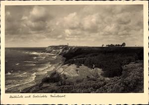 Seller image for Ansichtskarte / Postkarte Majak Brsterort Ostpreuen, Steilkste und Seeleuchte, Leuchtturm for sale by akpool GmbH